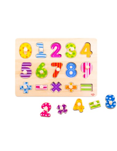 Tooky Toy Wooden Number Puzzle - Learning to count and write