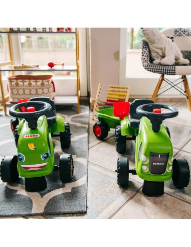 FALK Vaikiškas traktoriukas Baby Claas žalias su priekabėle + akc. nuo 1-3 metų