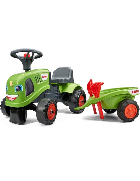 FALK Baby Claas Green Tractor with Trailer for Children 1+