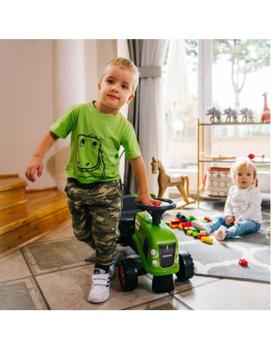 FALK Vaikiškas traktoriukas Baby Claas žalias su priekabėle + akc. nuo 1-3 metų