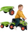FALK Baby Claas Axos 310 Green Tractor with Trailer 1+