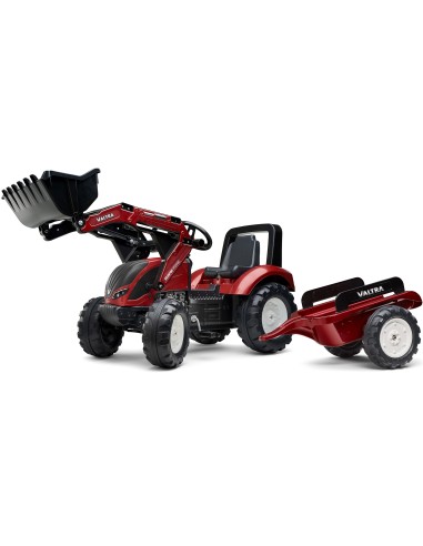 FALK Valtra Tractor Burgundy with Trailer and Bucket for 3+ years
