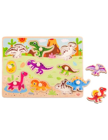 Holzpuzzle Dinosaurier von Tooky Toy – Entwicklung des Kindes