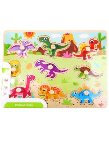 Holzpuzzle Dinosaurier von Tooky Toy – Entwicklung des Kindes