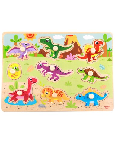 Holzpuzzle Dinosaurier von Tooky Toy – Entwicklung des Kindes