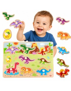 Holzpuzzle Dinosaurier von Tooky Toy – Entwicklung des Kindes