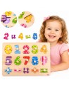 Tooky Toy Wooden Number Puzzle - Learning to count and write