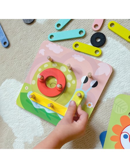 Wooden Mosaic Puzzle Tooky Toy - SEO Educational Toy