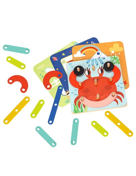 Wooden Mosaic Puzzle Tooky Toy - SEO Educational Toy