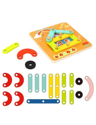 Wooden Mosaic Puzzle Tooky Toy - SEO Educational Toy
