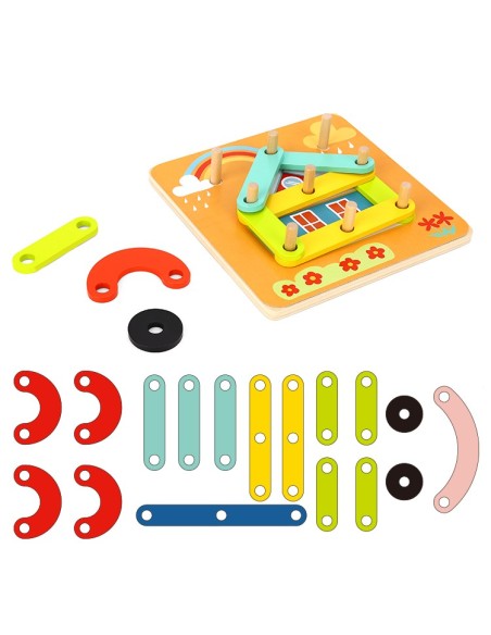 Wooden Mosaic Puzzle Tooky Toy - SEO Educational Toy