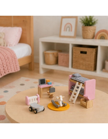 VIGA PolarB Möbel-Set für das Puppenhaus – Kinderzimmer