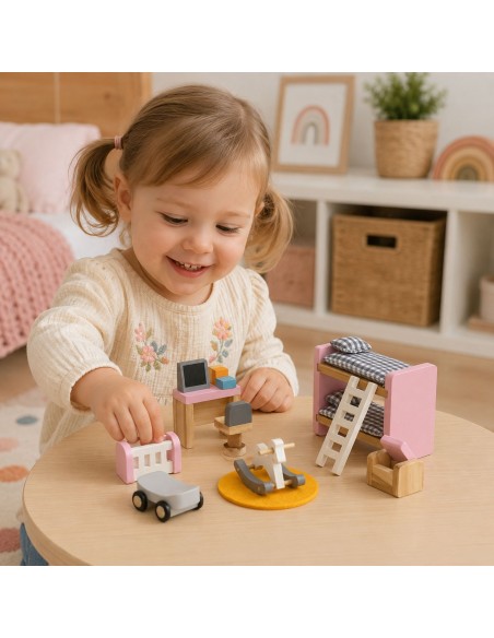 VIGA PolarB Möbel-Set für das Puppenhaus – Kinderzimmer