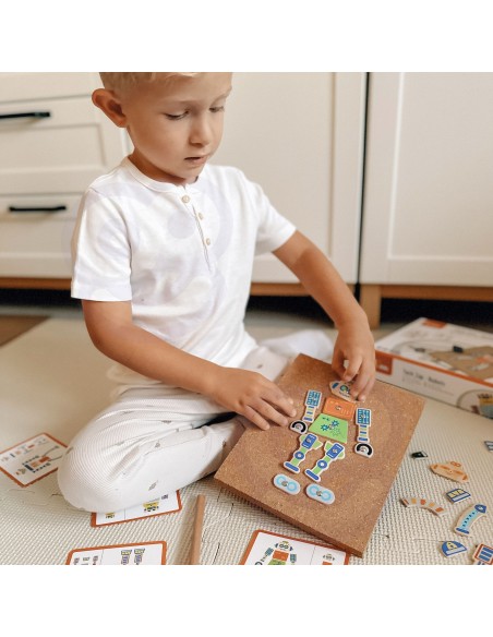 Medinis kūjis „Plaktukas“ Viga - Montessori kūrybinis rinkinys 45 el.