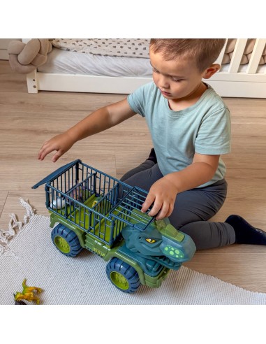 Dinozaurų sunkvežimis T‑Rex su figūrėlėmis – dinozaurų transporteris Woopie