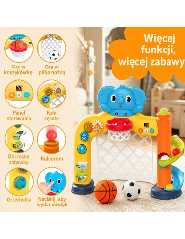WOOPIE Interactive 2-in-1 Basketball Goal for Children