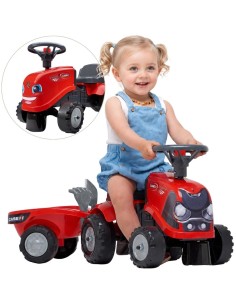 Baby Case IH Ride-on Tractor with Trailer for Children 12+ Months