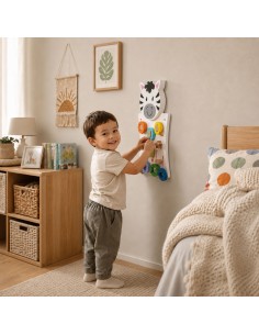Wooden Zebra Manipulative Board FSC Montessori - VIGA 2