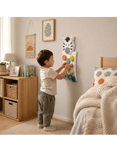 Wooden Zebra Manipulative Board FSC Montessori - VIGA
