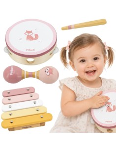 VIGA PolarB Pink Musical Instrument Set - Music for Children