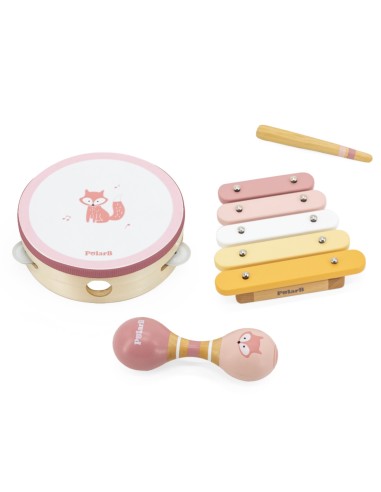 VIGA PolarB Zestaw Instrumentów Muzycznych Różowy - Muzyka dla Dzieci