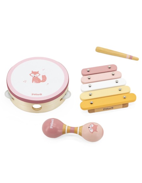 VIGA PolarB Zestaw Instrumentów Muzycznych Różowy - Muzyka dla Dzieci