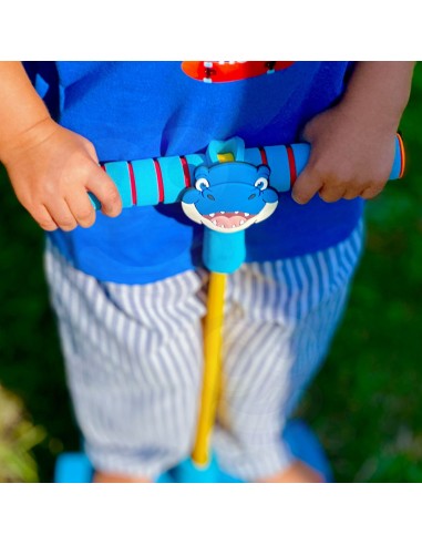 Foam Pogo Jumper Blue Dinosaur WOOPIE