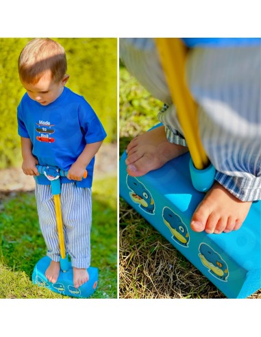 Foam Pogo Jumper Blue Dinosaur WOOPIE