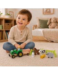 VIGA Wooden Tractor with Animals - Farm and Homestead 2