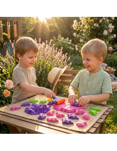 WOOPIE Kinetic Sand Set Dinosaurs Suitcase 19 pcs