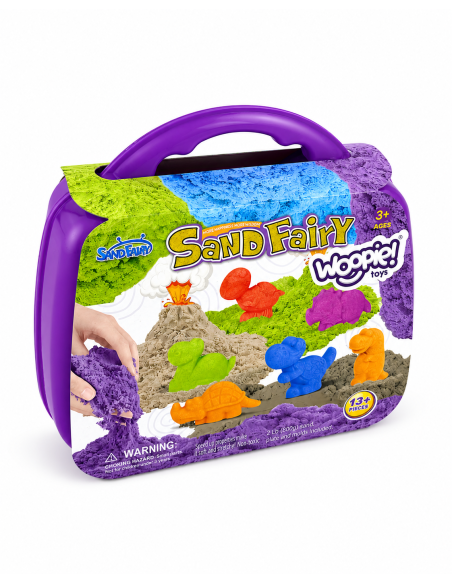 WOOPIE Kinetic Sand Set Dinosaurs Suitcase 19 pcs