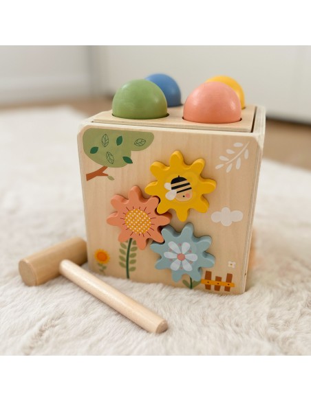 Wooden Educational Cube 5-in-1 Tooky Toy - sorter and clock for children
