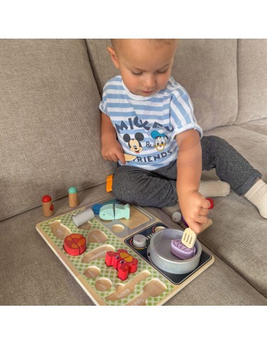 Wooden Kitchen 2 in 1 Sorter with Accessories Children's Kitchen Tooky Toy