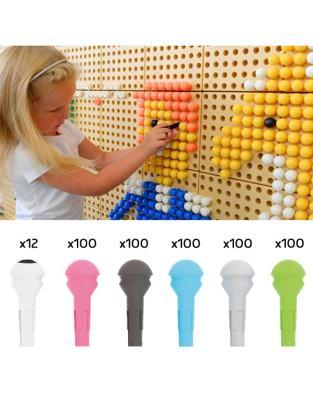MASTERKIDZ Board Pegs 512 Pcs 6 Colors - Perfect for Use
