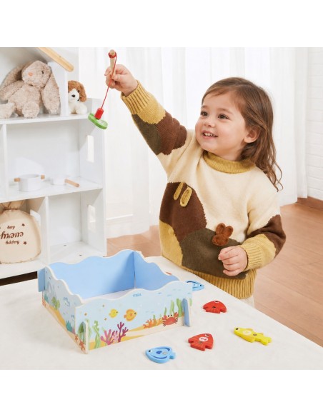Wooden Magnetic Fishing Game Viga - fun and learning for toddlers