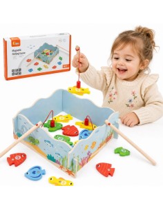 Wooden Magnetic Fishing Game Viga - fun and learning for toddlers 2