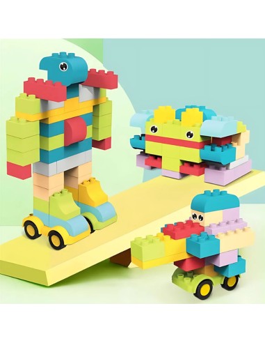 WOOPIE Pastel Construction Blocks - Educational Toy