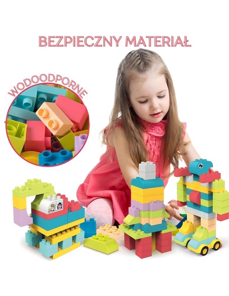 WOOPIE Pastel Construction Blocks - Educational Toy