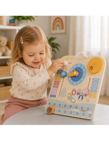 VIGA PolarB medinis kalendorius ir laikrodis Montessori vaikams