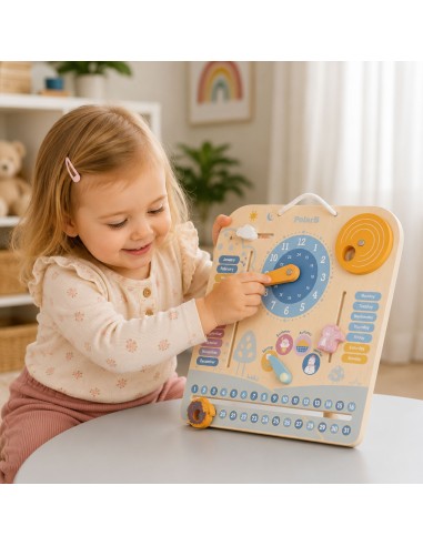 VIGA PolarB medinis kalendorius ir laikrodis Montessori vaikams