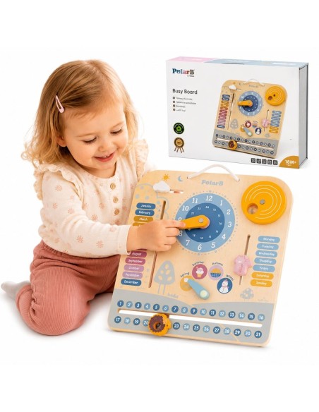 VIGA PolarB medinis kalendorius ir laikrodis Montessori vaikams