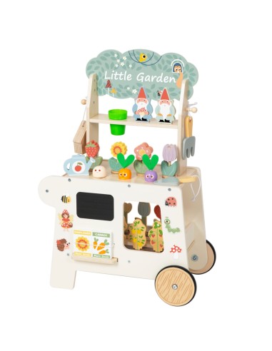 Tooky Toy 57-piece Garden Cart Shop - Wooden Toy