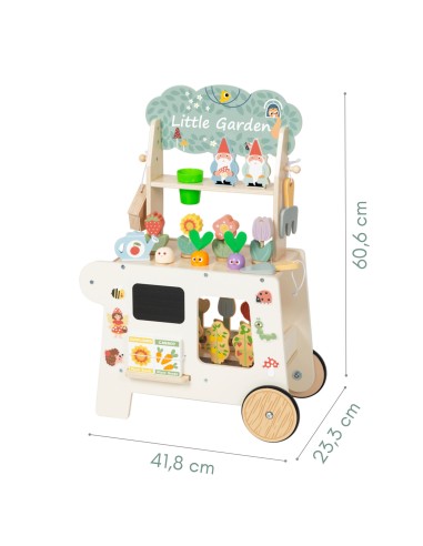 Tooky Toy 57-piece Garden Cart Shop - Wooden Toy