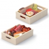 VIGA Wooden Boxed Food Set Breakfast Fish Meat Dairy Products