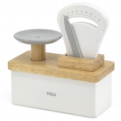VIGA Wooden Shop Scale White Gray