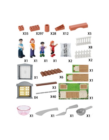 Villa made of bricks 454 elements WOOPIE - construction set