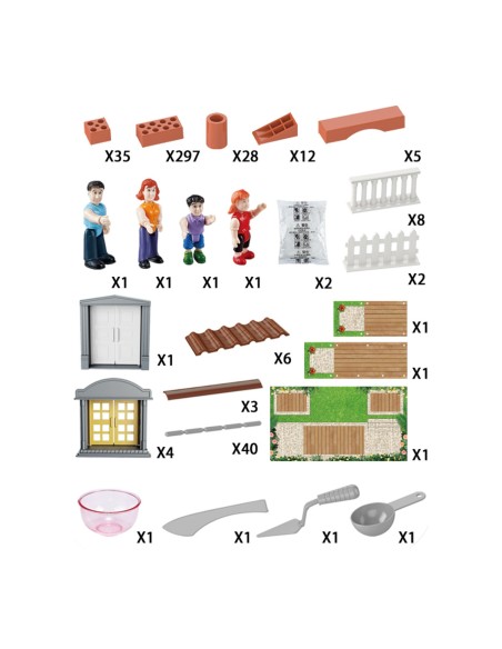 Villa made of bricks 454 elements WOOPIE - construction set