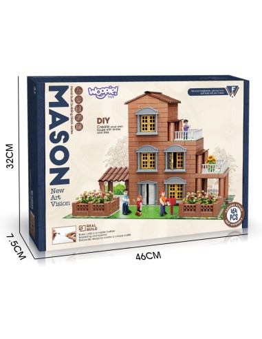 Villa made of bricks 454 elements WOOPIE - construction set