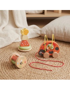 Wooden Ladybug Educational Set 3in1 TOOKY TOY 2