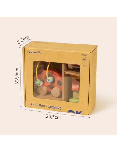 Wooden Ladybug Educational Set 3in1 TOOKY TOY
